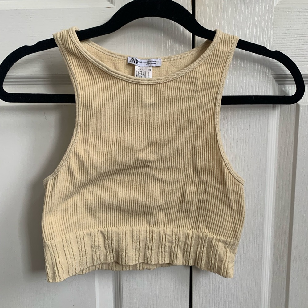 Zara high neck crop top